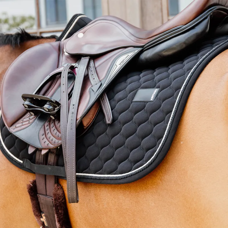 Kentucky Rubber Logo Onion Quilt Show Jumping Saddlecloth - Black-2