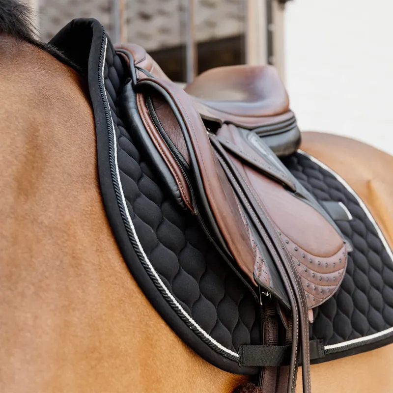 Kentucky Rubber Logo Onion Quilt Show Jumping Saddlecloth - Black-3