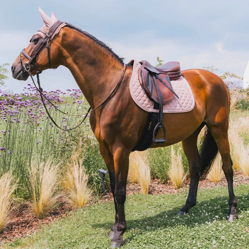 Kentucky Rubber Logo Onion Quilt Show Jumping Saddlecloth - Old Rose-3