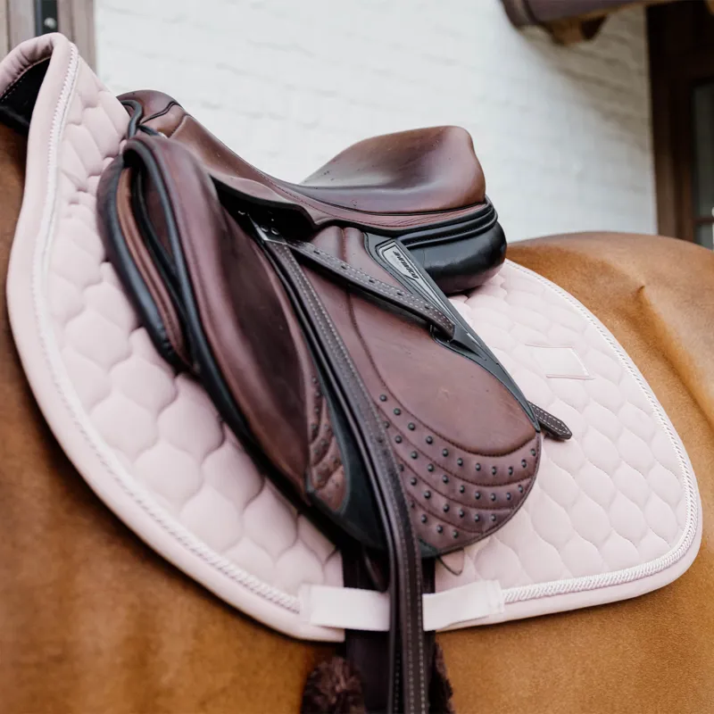 Kentucky Rubber Logo Onion Quilt Show Jumping Saddlecloth - Old Rose-2