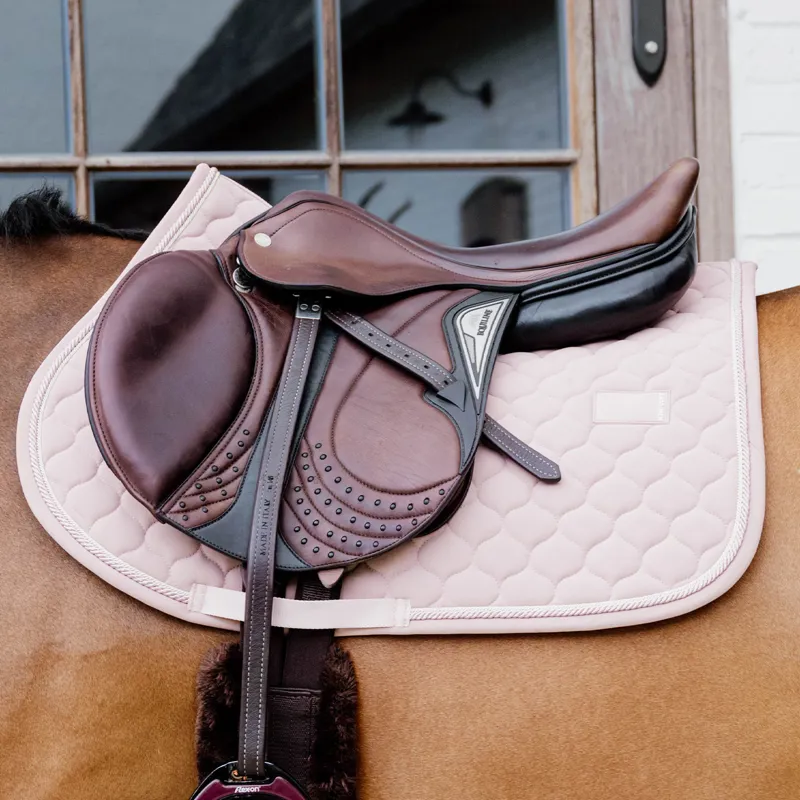 Kentucky Rubber Logo Onion Quilt Show Jumping Saddlecloth - Old Rose-1