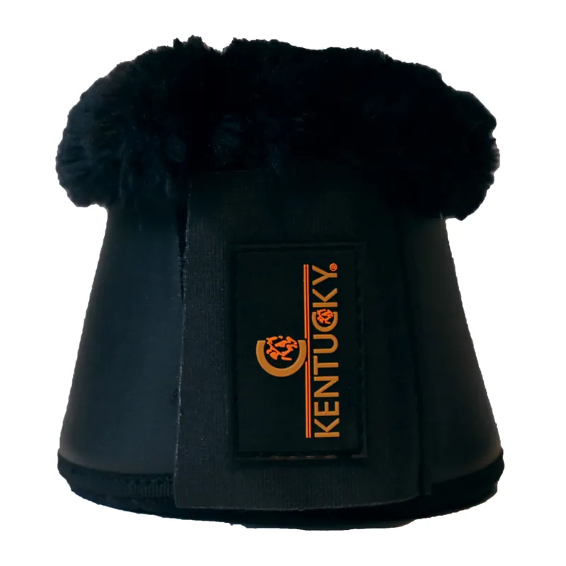 Kentucky Sheepskin Leather Overreach Boots - Black/Black-3