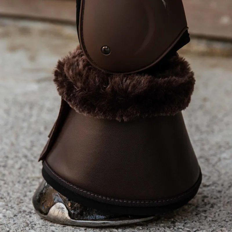 Kentucky Sheepskin Leather Overreach Boots - Brown/Brown-1