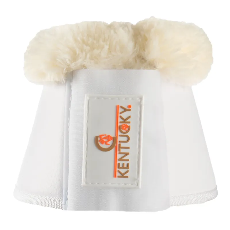 Kentucky Sheepskin Leather Overreach Boots - White/Natural-3