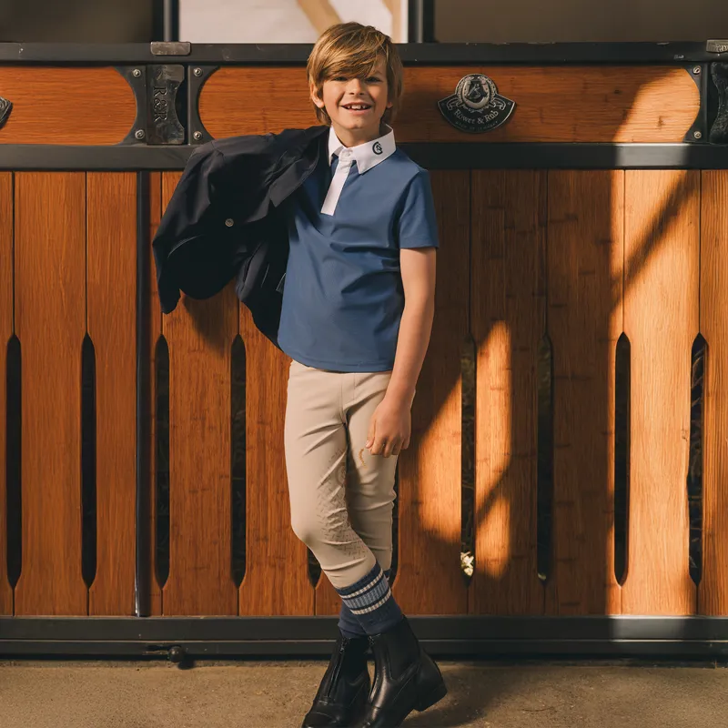 Kentucky Osaka Junior Boys Short Sleeve Show Shirt - Navy-3