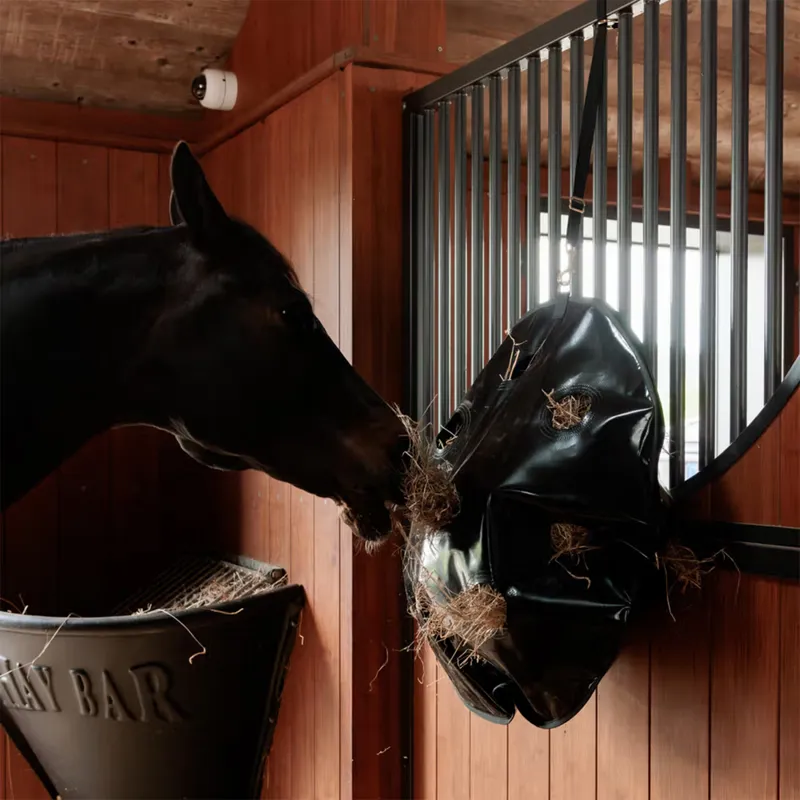 Kentucky Play and Haybag Round Slow Feeder Hay Bag - Black-3