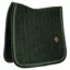 Kentucky Fishbone Plaited Glitter Rope Velvet Dressage Saddlecloth - Dark Green