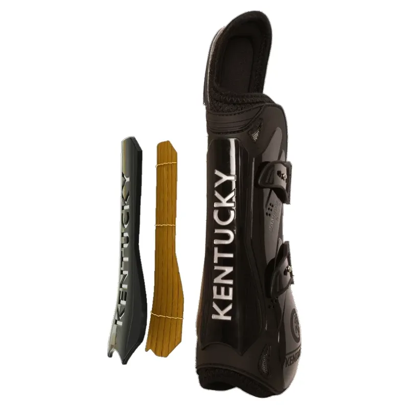 Kentucky Elastic Knee Protection Tendon Boots - Black-3