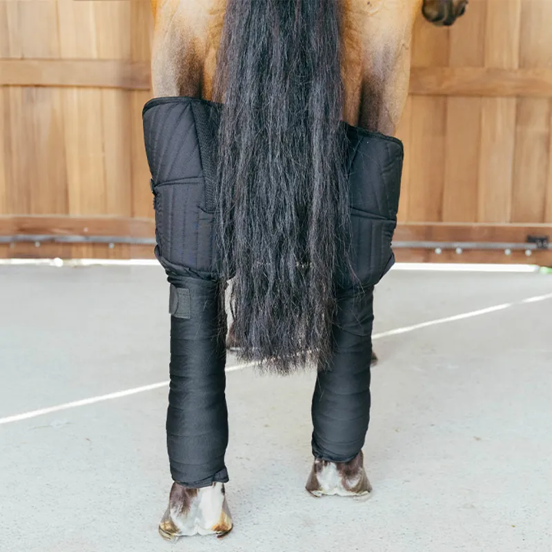 Kentucky Travel Bandage Pad Boots with Hock Protection - Black-7