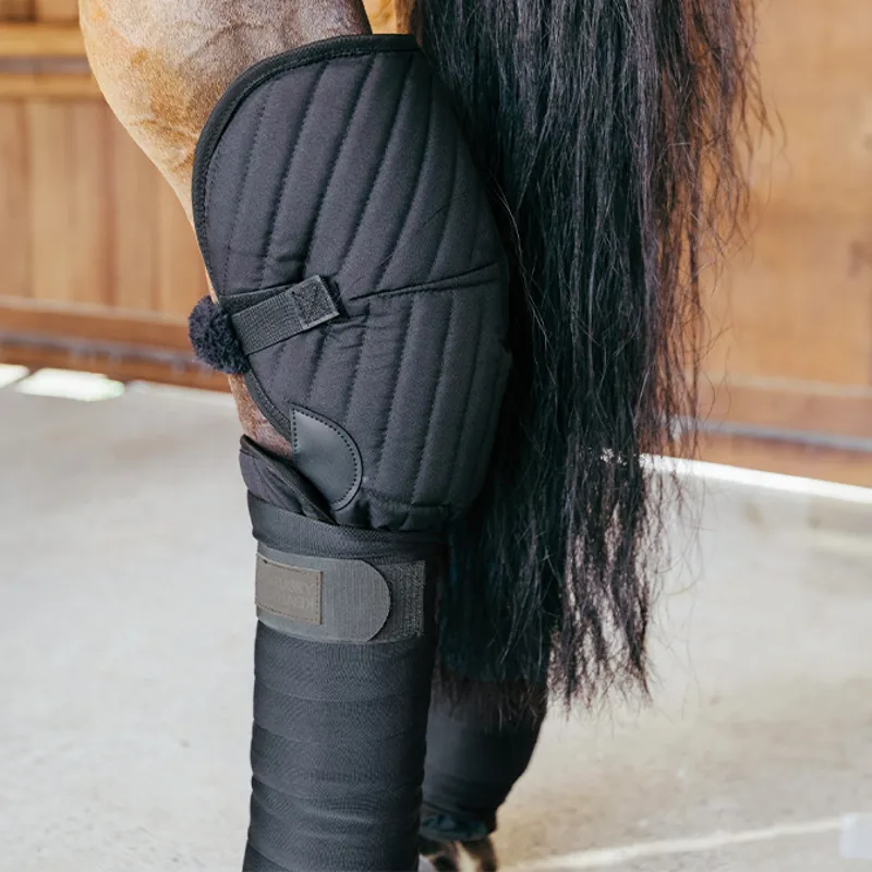 Kentucky Travel Bandage Pad Boots with Hock Protection - Black-5
