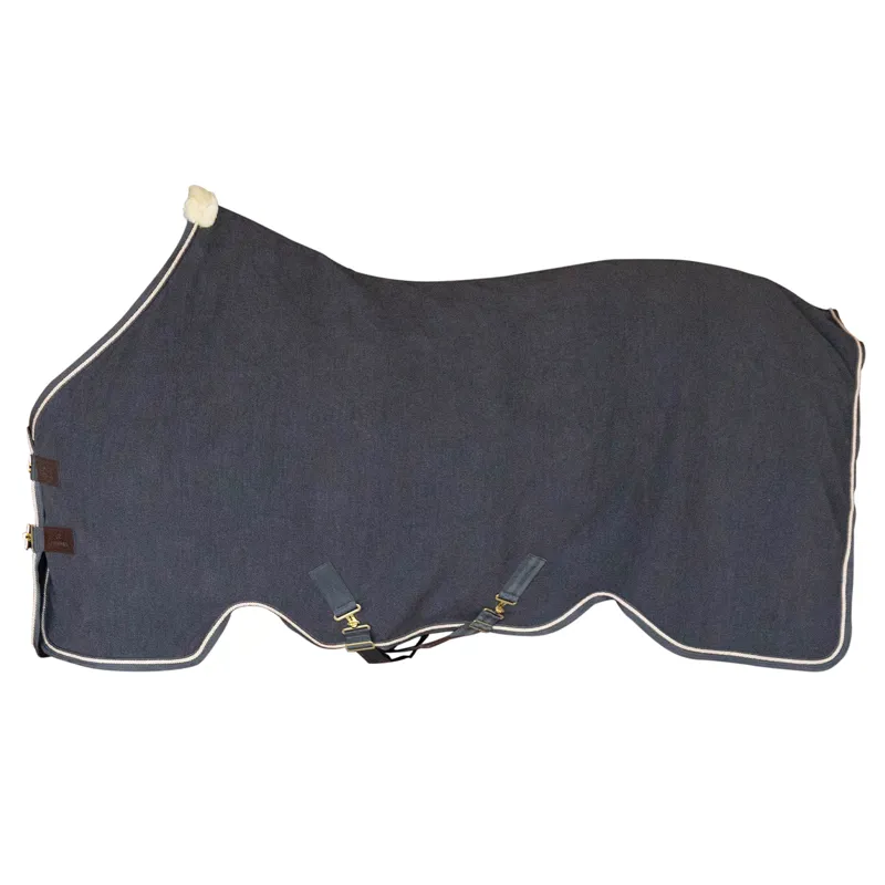 Kentucky Vegan Wool Fleece Cooler Rug - Grey-1