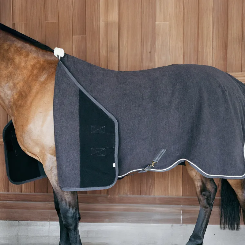 Kentucky Vegan Wool Fleece Cooler Rug - Grey-5