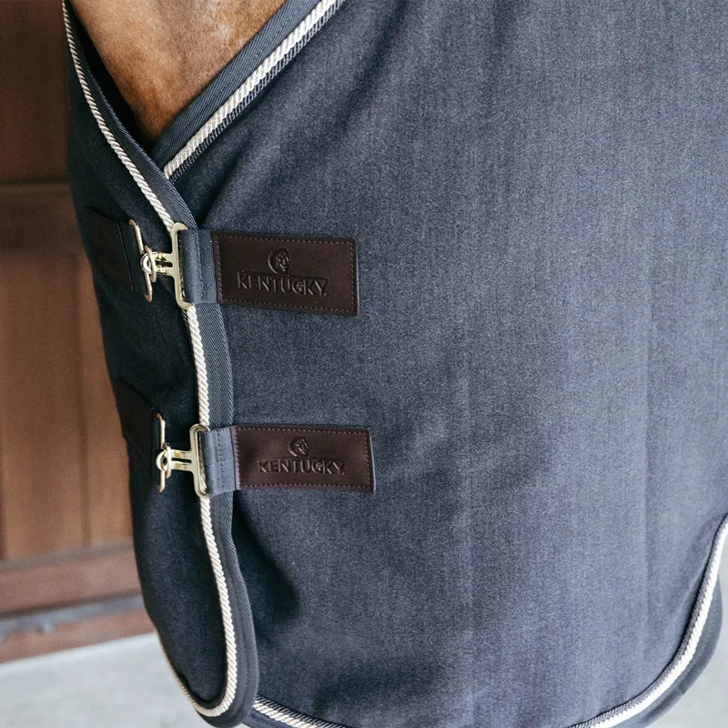 Kentucky Vegan Wool Fleece Cooler Rug - Grey-3