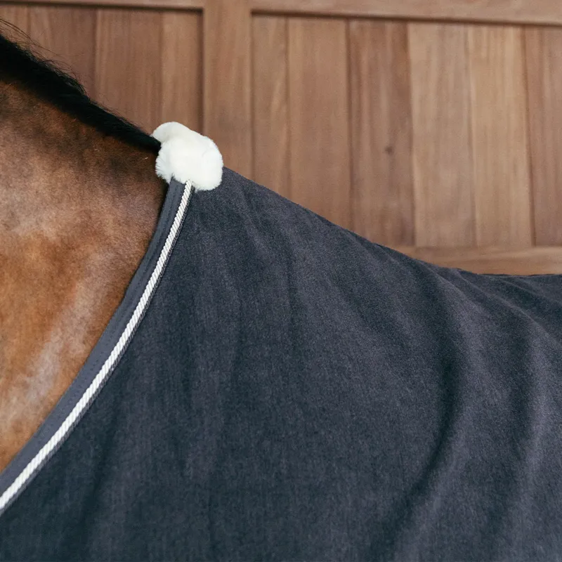 Kentucky Vegan Wool Fleece Cooler Rug - Grey-2