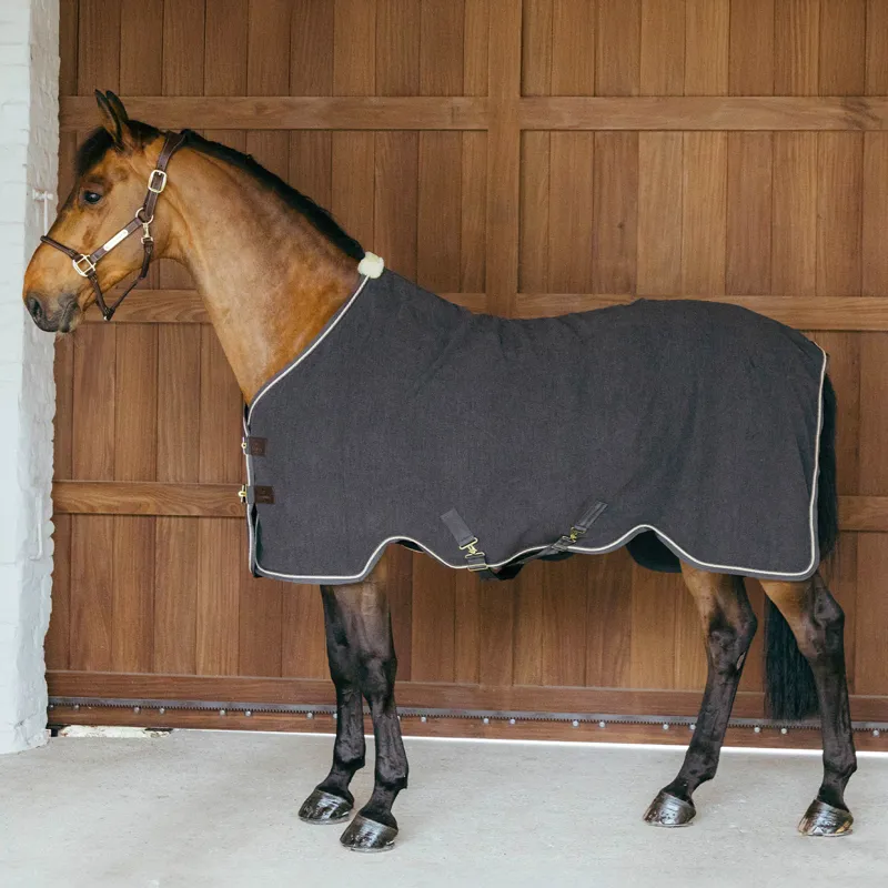 Kentucky Vegan Wool Fleece Cooler Rug - Grey