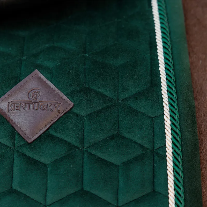 Kentucky Velvet Dressage Saddlecloth - Pine Green-1