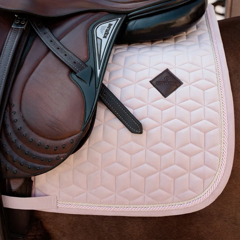 Kentucky Velvet Dressage Saddlecloth - Soft Rose-1