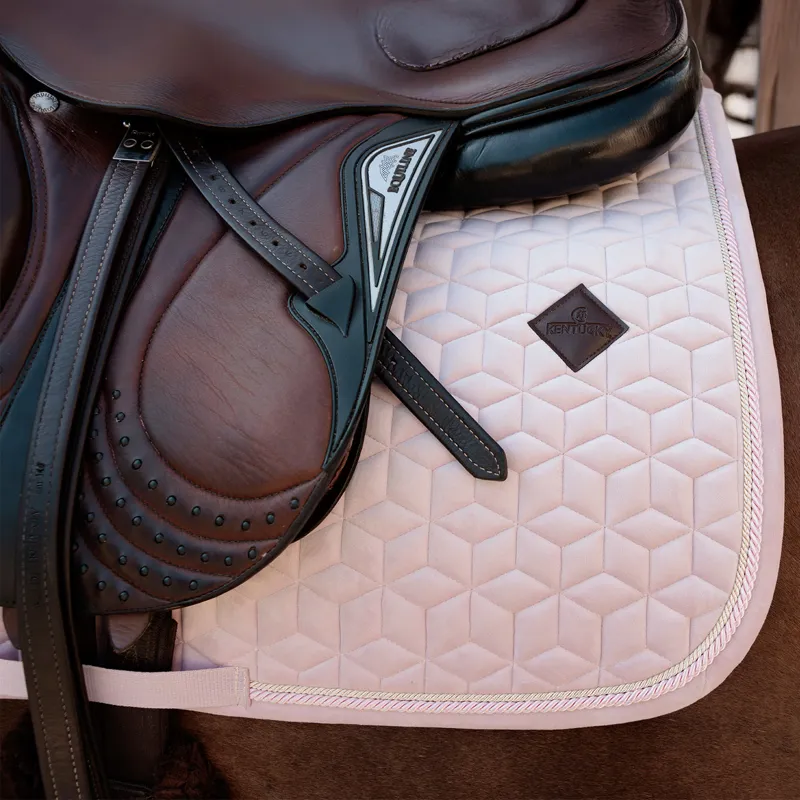 Kentucky Velvet Jumping Saddlecloth - Soft Rose-2