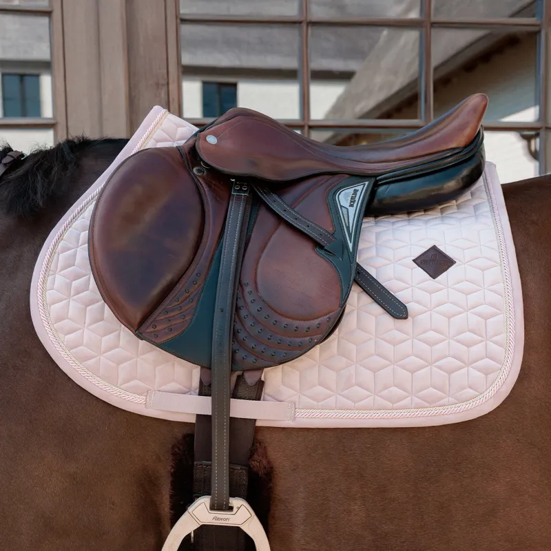 Kentucky Velvet Jumping Saddlecloth - Soft Rose-1