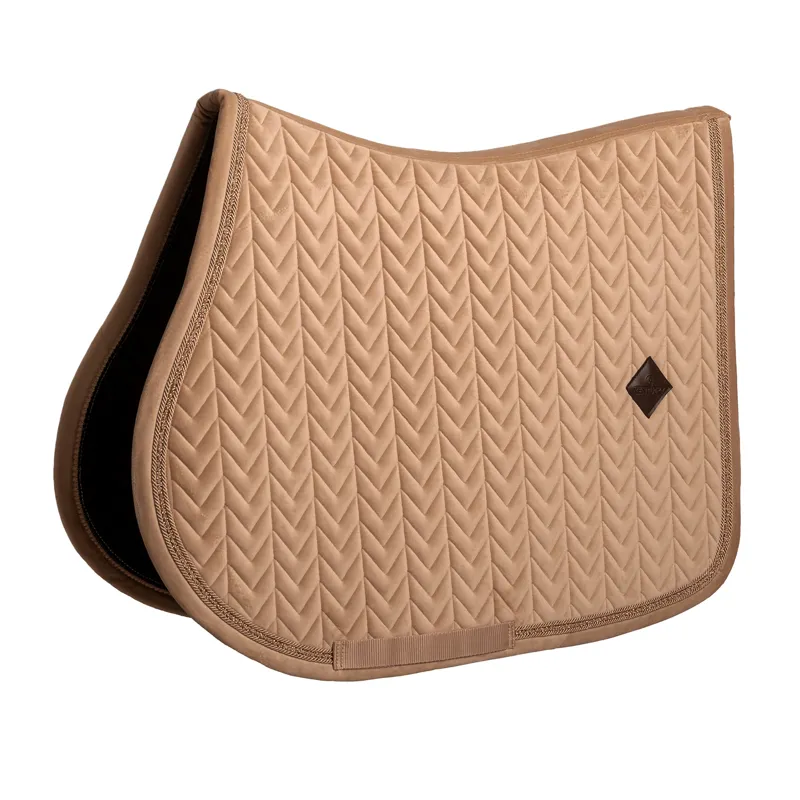 Kentucky Velvet Mini Pearls Show Jump Saddlecloth - Beige-1