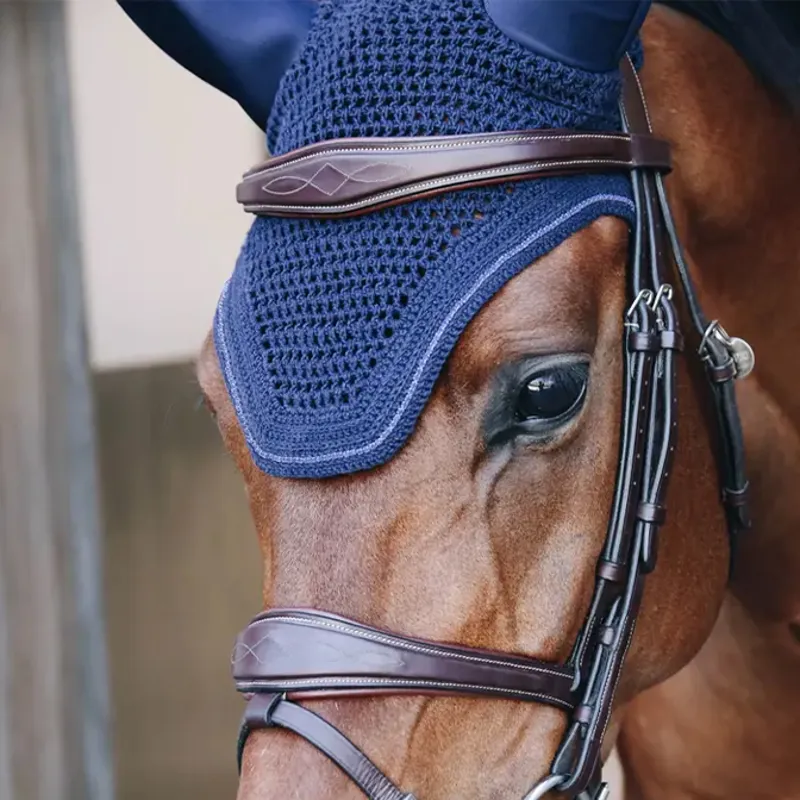 Kentucky Wellington Sparkling Soundless Fly Veil - Dark Navy-1