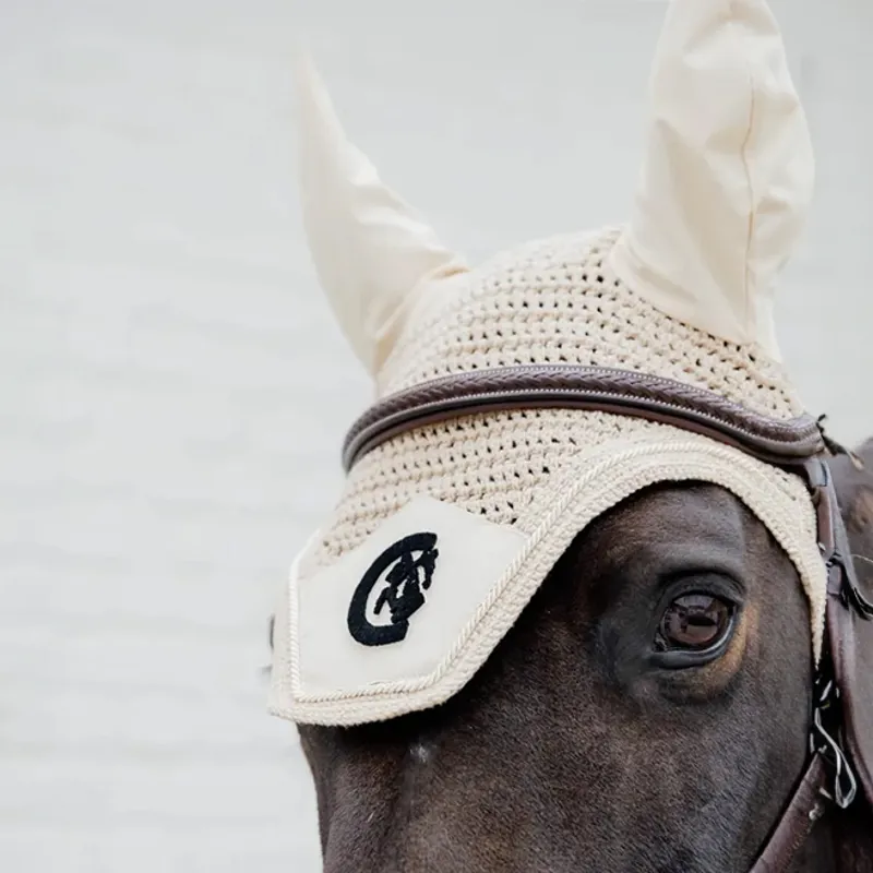 Kentucky Wellington 3D Logo Soundless Fly Veil - Beige-2