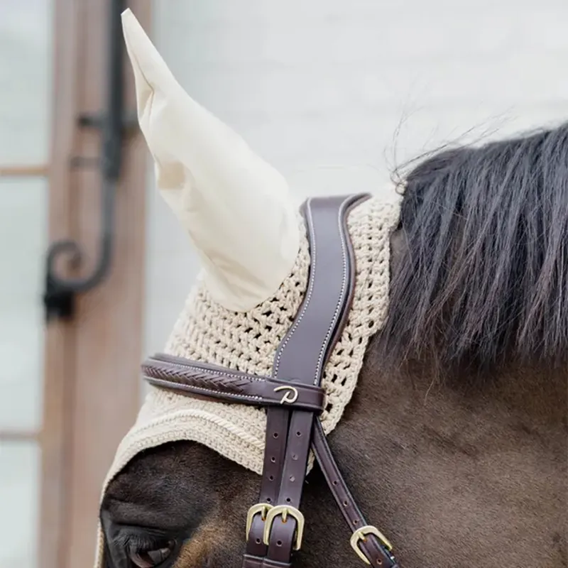 Kentucky Wellington 3D Logo Soundless Fly Veil - Beige-3