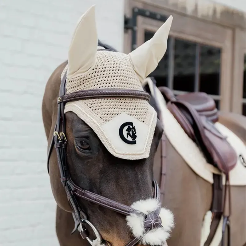 Kentucky Wellington 3D Logo Soundless Fly Veil - Beige