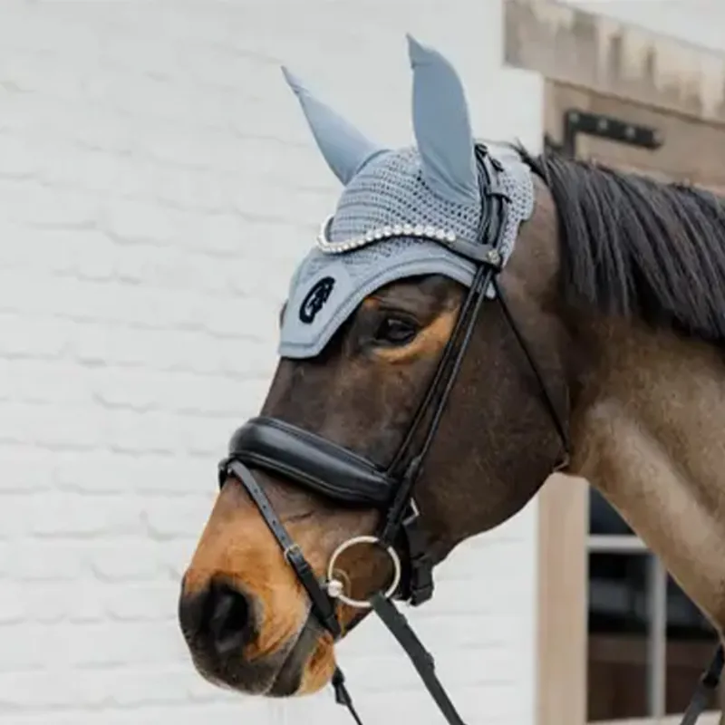 Kentucky Wellington 3D Logo Soundless Fly Veil - Light Blue-2