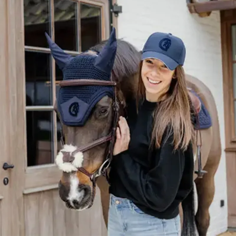 Kentucky Wellington 3D Logo Soundless Fly Veil - Navy-2