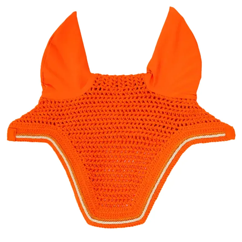 Kentucky Wellington Diamond Rope Soundless Ear Fly Veil - Orange-1