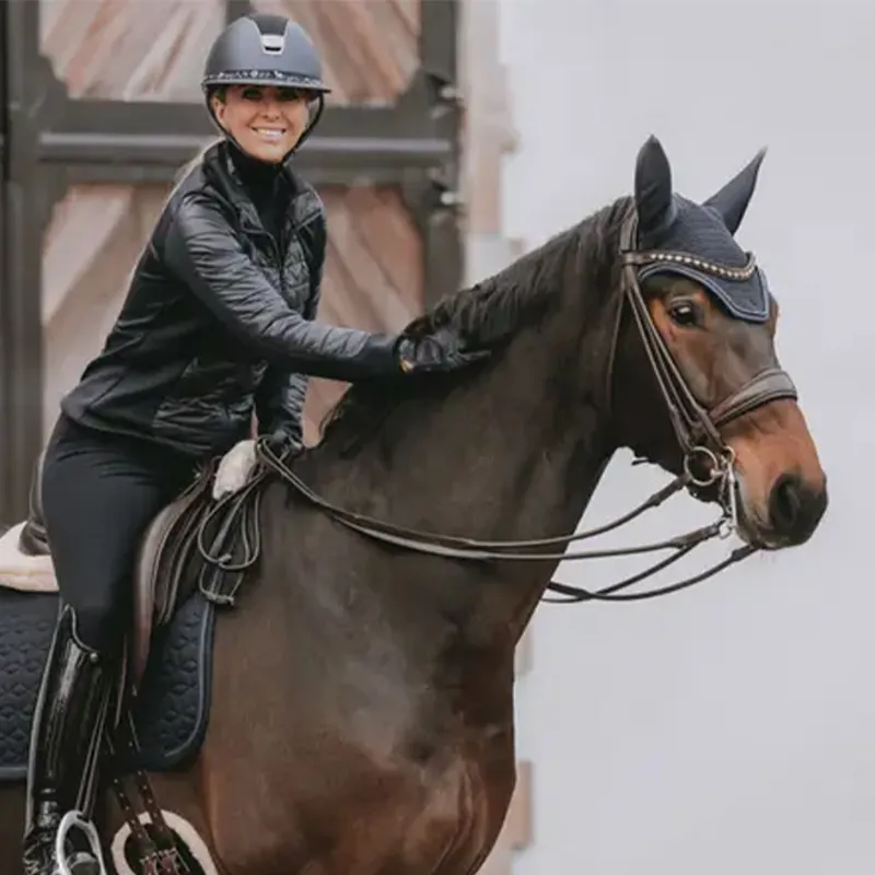 Kentucky Wellington Glitter Band Soundless Fly Veil - Dark Navy-4