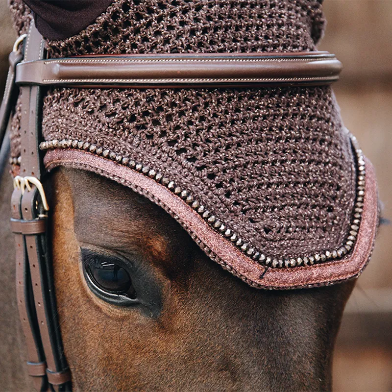 Kentucky Wellington Gilitter Band Fly Veil - Brown-3