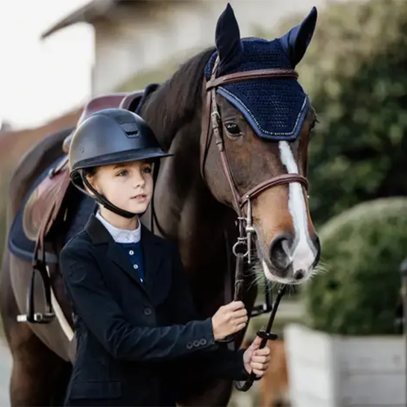 Kentucky Wellington Gilitter Band Fly Veil - Navy-3