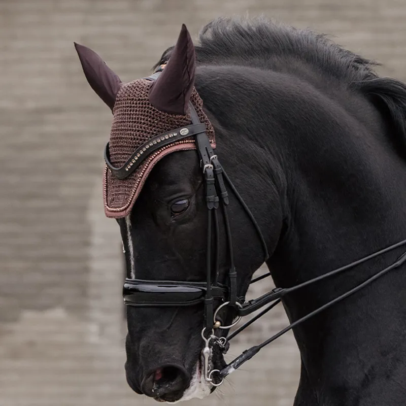 Kentucky Wellington Gilitter Band Fly Veil - Brown-4