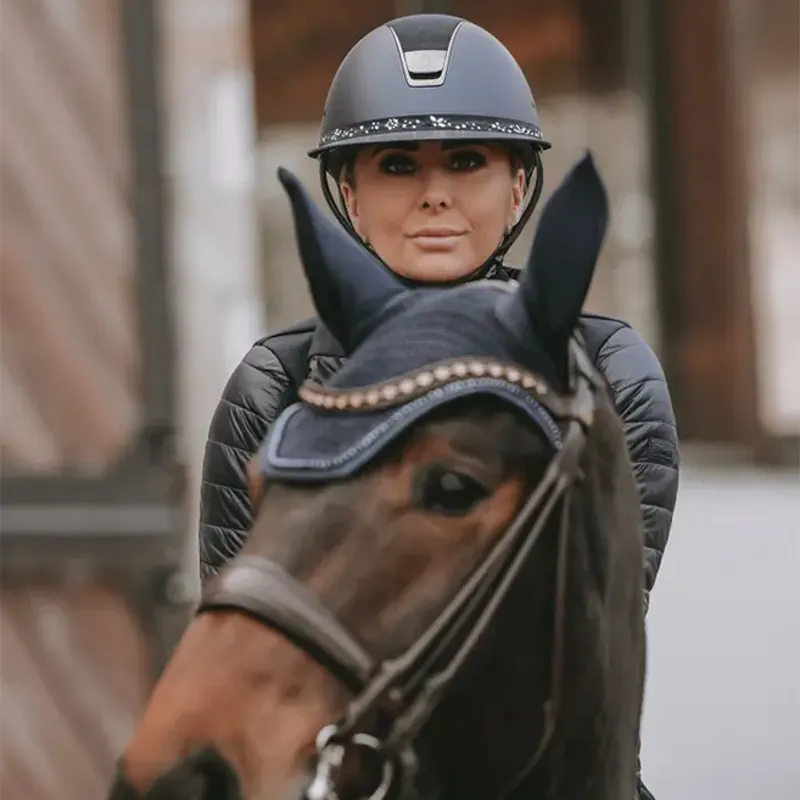 Kentucky Wellington Glitter Band Soundless Fly Veil - Dark Navy-2