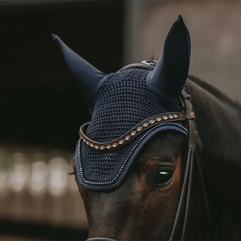 Kentucky Wellington Glitter Band Soundless Fly Veil - Dark Navy-1