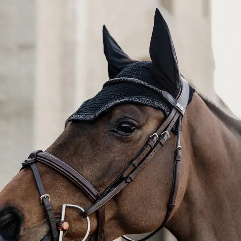 Kentucky Wellington Glitter Stone Soundless Fly Veil - Black-1