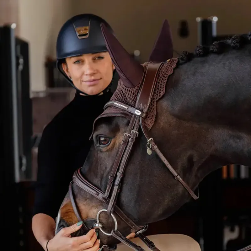 Kentucky Wellington Leather Trim Soundless Fly Veil - Brown-3