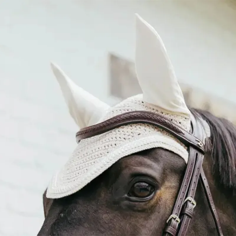 Kentucky Wellington Plaited Cord Soundless Ear Fly Veil - Beige-2