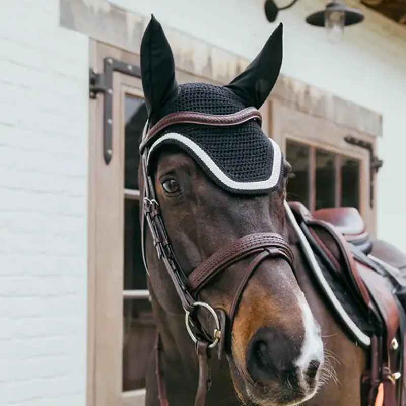 Kentucky Wellington Plaited Cord Soundless Ear Fly Veil - Black