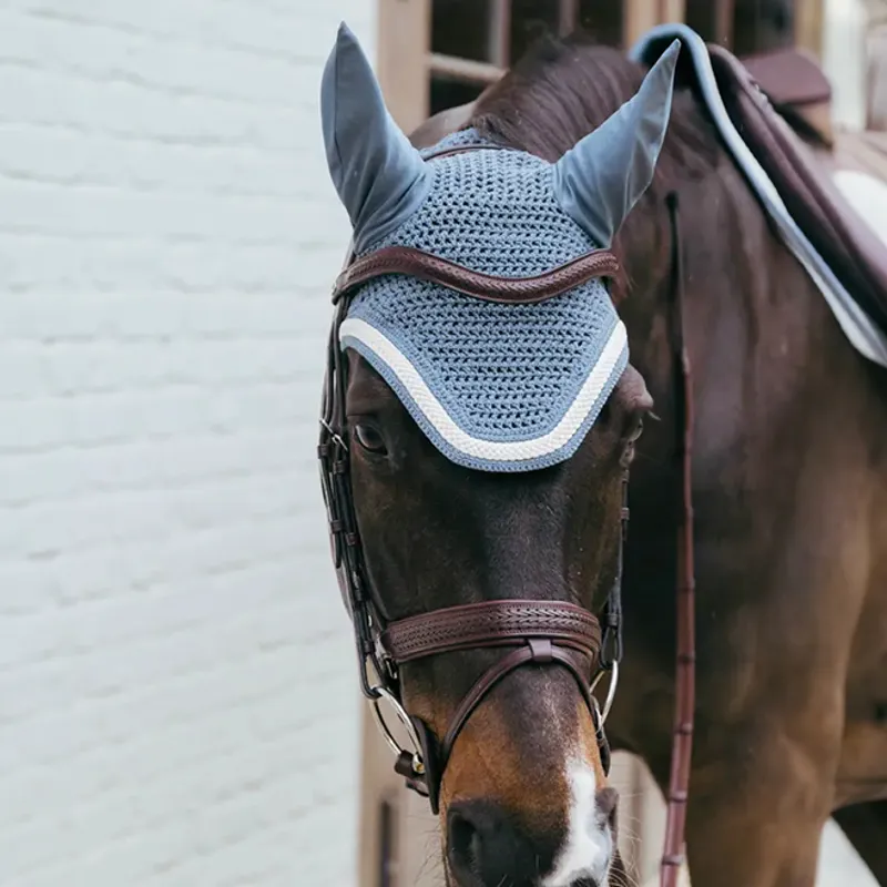 Kentucky Wellington Plaited Cord Soundless Ear Fly Veil - Light Blue
