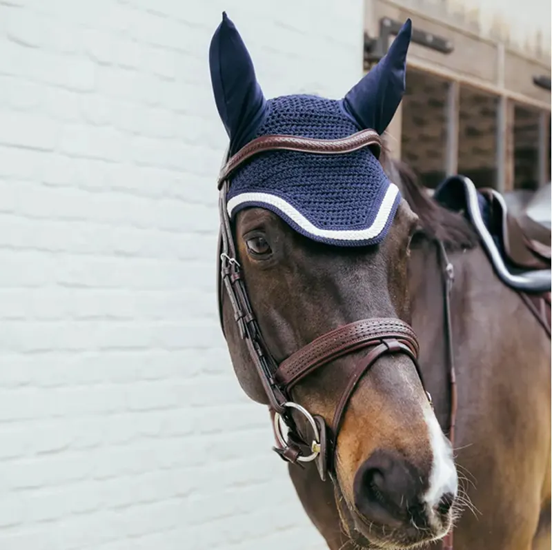 Kentucky Wellington Plaited Cord Soundless Ear Fly Veil - Navy