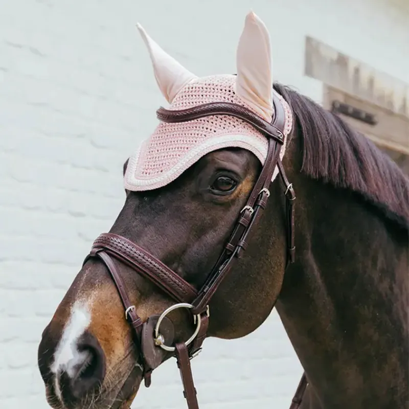 Kentucky Wellington Plaited Cord Soundless Ear Fly Veil - Light Rose