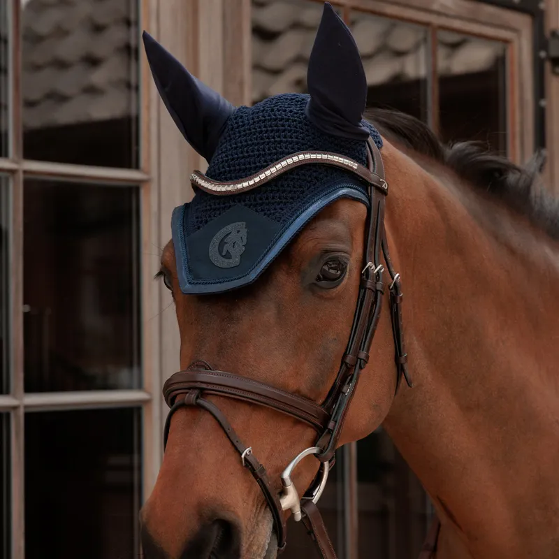 Kentucky Wellington Sparkling Logo Fly Veil - Navy-2