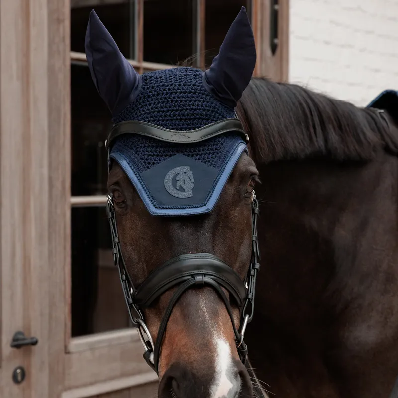 Kentucky Wellington Sparkling Logo Fly Veil - Navy-1