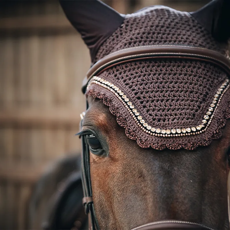 Kentucky Wellington Stone/Pearl Fly Veil - Dark Brown-1