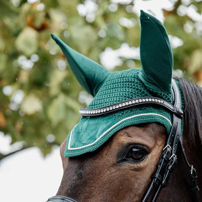 Kentucky Wellington Velvet Fly Veil - Dark Green