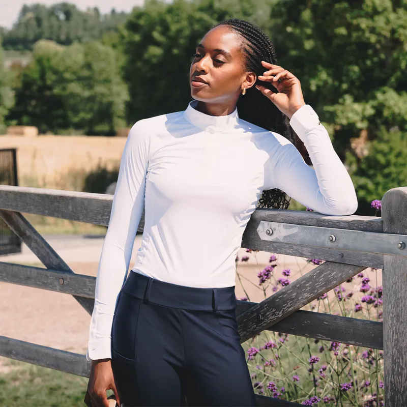 Kentucky Classic Womens Long Sleeve Show Shirt - White-3