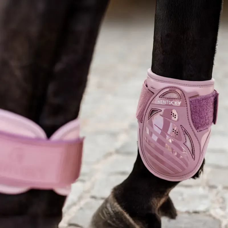 Kentucky Young Horse Vented Fetlock Boots - Old Rose-5